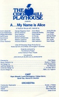 A... My Name is Alice - cast